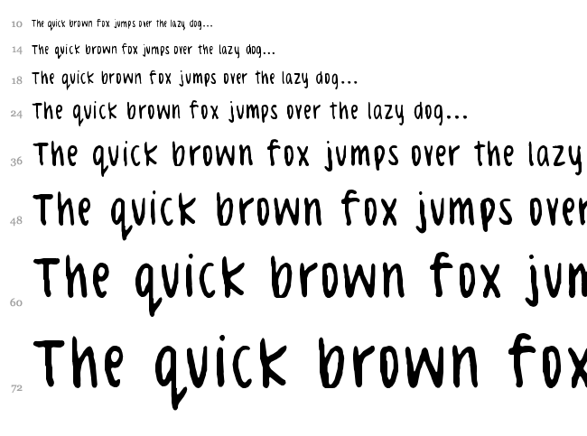 Celeste Hand font waterfall